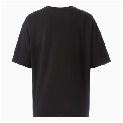 Футболка с кулиской женская MINAKU REGULAR FIT, чёрная, размер 44