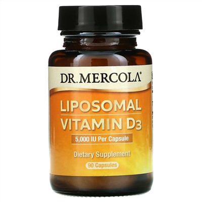 Dr. Mercola, Liposomal Vitamin D3, 5,000 IU, 90 Capsules