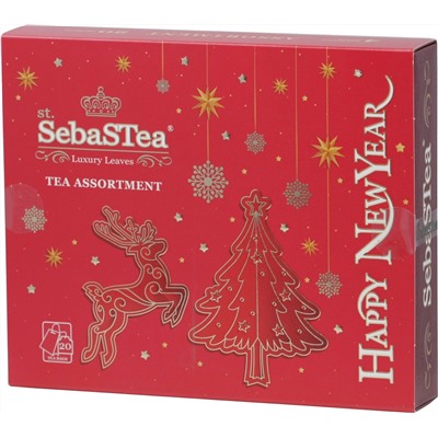 SebaSTea. Новый год. Christmas Deer (красная) карт.упаковка, 20 пак.