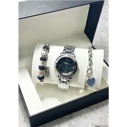 Подарочный набор для женщин часы, 2 браслета + коробка #22853016