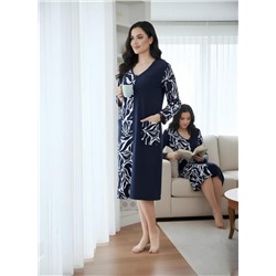 Халат 39061 (Темно-синий)