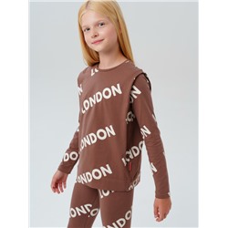 Джемпер трикотажный для девочек (футболка с длинными рукавами)