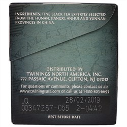Twinings, Чай "Принц Уэльский", 20 пакетиков, 1.41 унций (40 г)