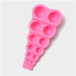 Молд кондитерский «Шар», силикон, 14×7×2 см, 12 ячеек, розовый