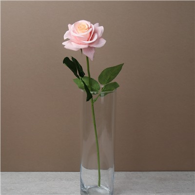 Цветок искусственный Роза 42 см / GR-007 /уп 60/720/силикон (бело-розовый)