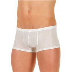Мужские трусы-хипсы из ткани с текстурой змеиной чешуи Snake White Boxer