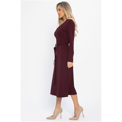 Платье трикотажное Парижанка (бордовое) П14622-10М