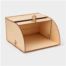 Хлебница деревянная, 26×26×15 см, бежевая