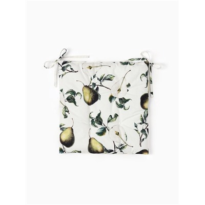 Подушка на стул «Этель. Груши», 42×42 см, белая