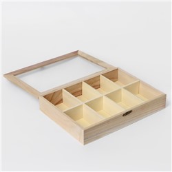 Ящик для хранения чайных пакетиков Доляна «Ахмадабад», 8 ячеек, 24.8×18×4.8 см