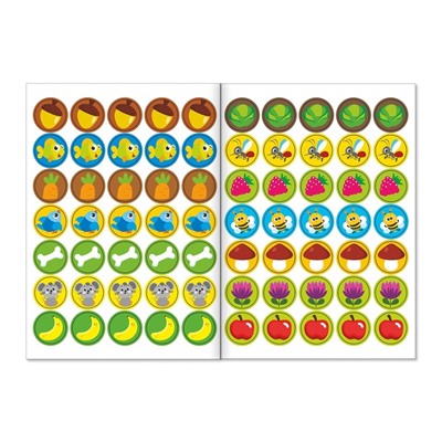 Наклейки - кружочки «Знакомимся с животными», набор 3 шт. по 16 стр.