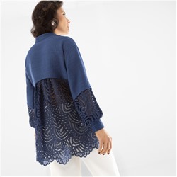 Рубашка с асимметричной драпировкой и кружевом, Дивная смелость (new)