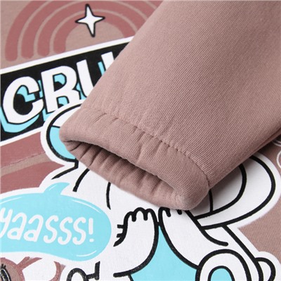 Толстовка (худи) для девочки MINAKU: CRUSH, тёмно-розовая, рост 104 см