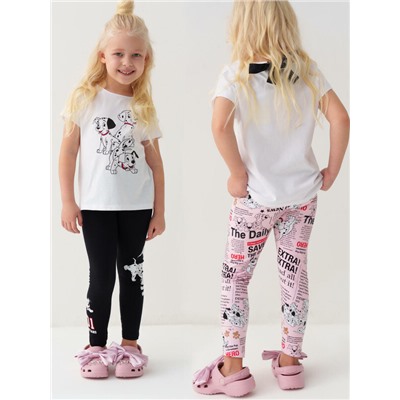 Брюки трикотажные для девочек (легинсы), 2 пары в комплекте
