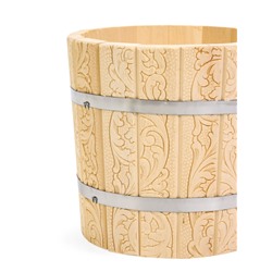 Ковш - черпак для бани и сауны, 1.5 л, липа, нержавеющий обруч, 49 см