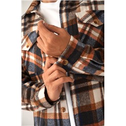Мужская теплая рубашка в клетку Happyfox