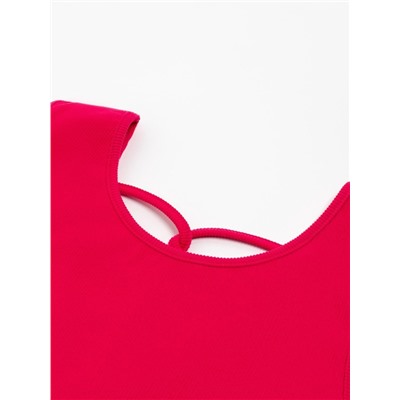 Топ с сеткой женский MINAKU: Casual Collection, фуксия, размер 42