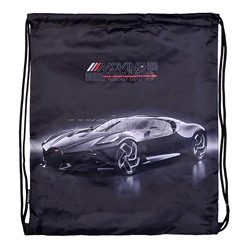 Сумка для сменной обуви "Luxury Car" 40x47 см, водоотталкивающая ткань, на веревочной завязке, с вставкой из пластиковой сетки для вентиляции, с петлей для повеса и переноски