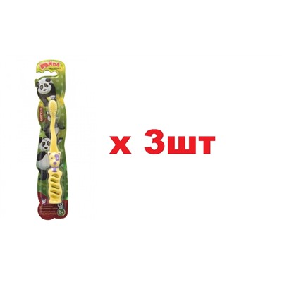 Vilsen Brush Зубная щетка детская Панда медвежонок мягкая 3шт
