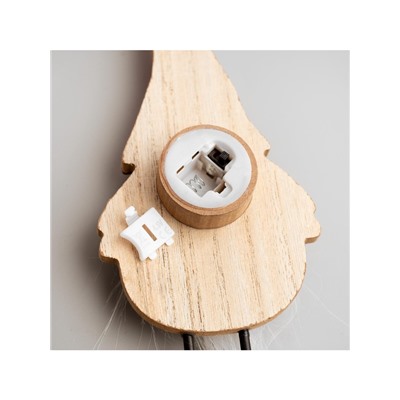 Светодиодная фигура «Дед Мороз» 7×22×5 см, дерево, от батареек LR1130×3, свечение тёплое белое