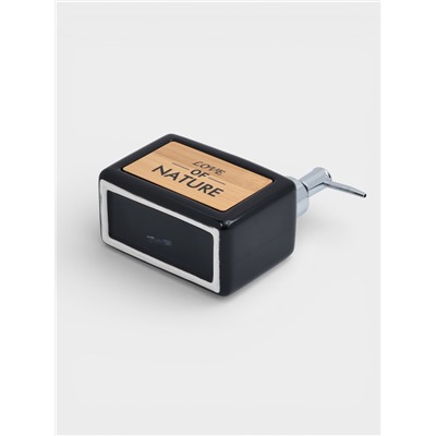 Дозатор для моющего средства SAVANNA «Природа», 450 мл, с подставкой для губки, чёрный