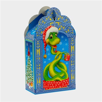 Подарочная коробка новогодняя Фигурная малая «Визит» 11.1×5.8×20.5 см