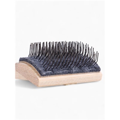 Щетка - пуходёрка ZOONIK «Кавказец», 100×55 мм, полукруглая, дерево