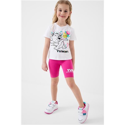 Брюки трикотажные для девочек (легинсы укороченные), 2 пары в комплекте PLAYTODAY, 1240210