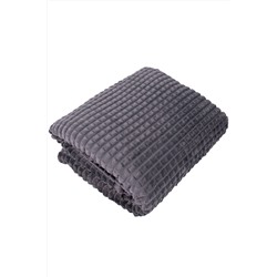 Плед Амели,велсофт Carre, 100% полиэстер, Серый