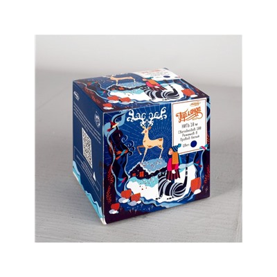 Гирлянда «Нить» 10 м, IP20, белая нить, 100 LED, 8 режимов, 220 В, свечение синее