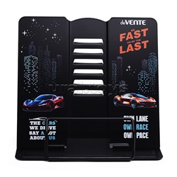 Подставка для учебников и книг "Fast Or Last" 20x19 см, металлическая окрашенная, вес 430 г, с противоскользящими ножками, с полноцветным рисунком, в пластиковом пакете с европодвесом