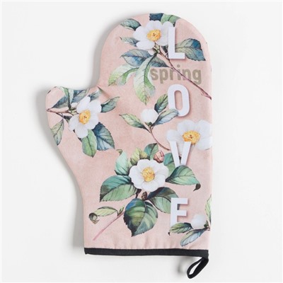 Кухонный набор «Love», варежка-прихватка 20×28 см, лопатка деревянная