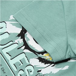 Футболка для мальчика, цвет шалфей, рост 80 см