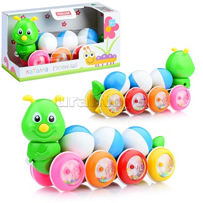 Каталка "Гусеница" с шариками