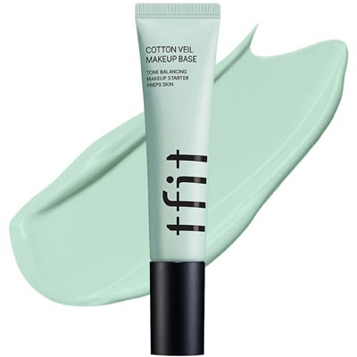 TFIT Тонирующая база под макияж Cotton Veil Makeup Base 01 Pure Green