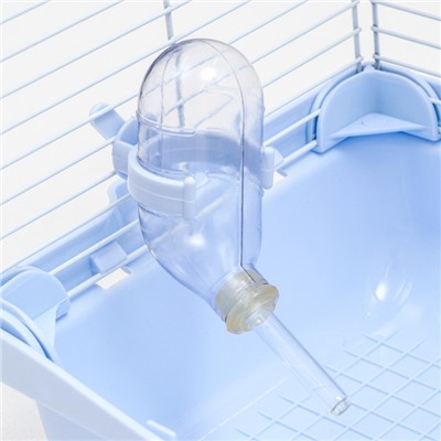 Клетка для грызунов укомплектованная, 23×19×28 см, голубая