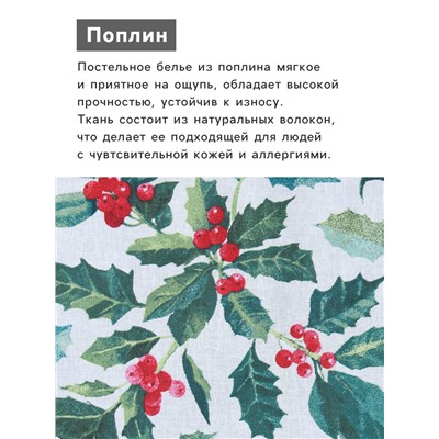 Постельное бельё 1.5-спальное «Этель» Winter berries, поплин