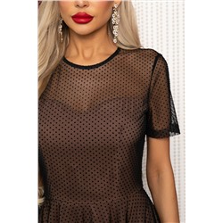 Платье Эйрена (черно-коричневое) П14721-6М