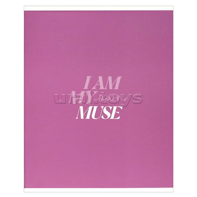 Тетрадь 96 л, клетка "Сама себе муза" А5+, обложка - выборочный  УФ-лак, мелованный картон