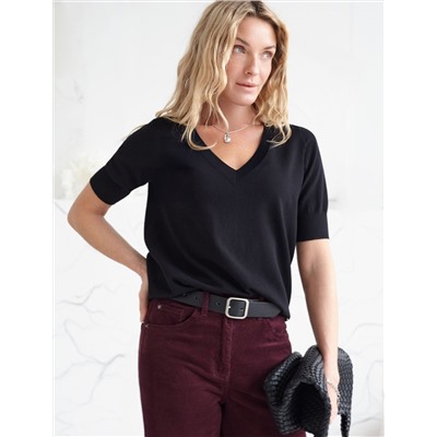 Джемпер тонкой вязки из вискозы с нейлоном