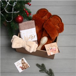 Набор подарочный Этель «Новый год: Hello winter» полотенце 30×60 см и аксессуары