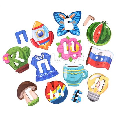 Пазлы зигзаг "Азбука" (деревянная)