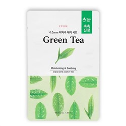 ETUDE Тканевая маска для лица с экстрактом зелёного чая / 0.2 Therapy Air Mask Green Tea, 20 мл 20001