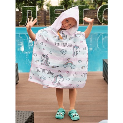 Полотенце - пончо детское LoveLife «Единороги», 60×120 см