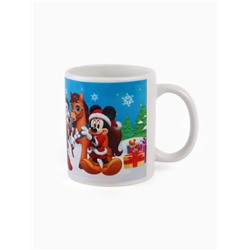 Кружка новогодняя сублимация «Лошадь» 320 мл, Микки Маус