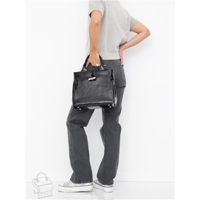 Сумка женская кожаная 5768P black Polina&Eiterou