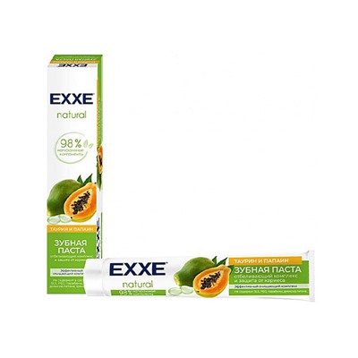 Зубн.паста EXXE  natural "Таурин и папаин" 75 мл/12
