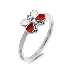 Кольцо из серебра эмаль, Тдк3