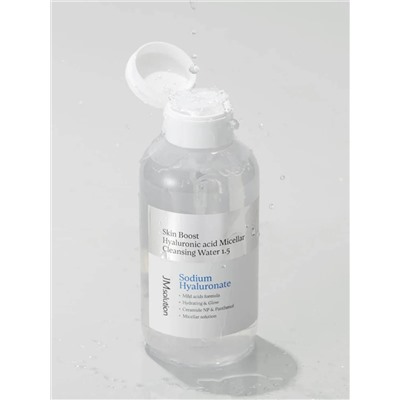 JMsolution Очищающая вода с гиалуроновой кислотой / Skin Boost Hyaluronic Acid Micellar Cleansing Water 1.5, 500 мл 28279