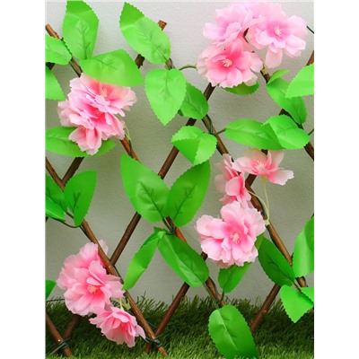 Ограждение декоративное, 35×120 см, «Розовые цветы», Greengo